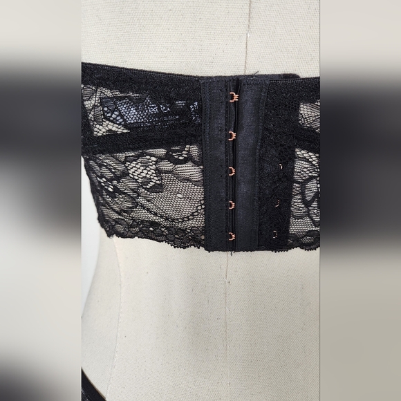 NWOT Rene Rofe Black Lace Bra and Panty Set - Picture 10 of 11